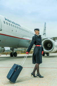 Aegean Airlines Air Hostess Cover for Taxidia Travel Magazine_Vlaikos-2