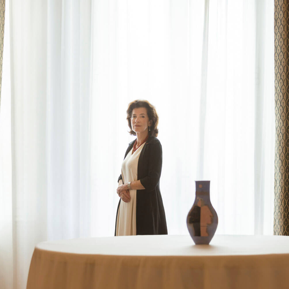 French Ambassador Laurence Auer for Kappa Magazine by portrait, corporate photographer Athens Dimitris Vlaikos