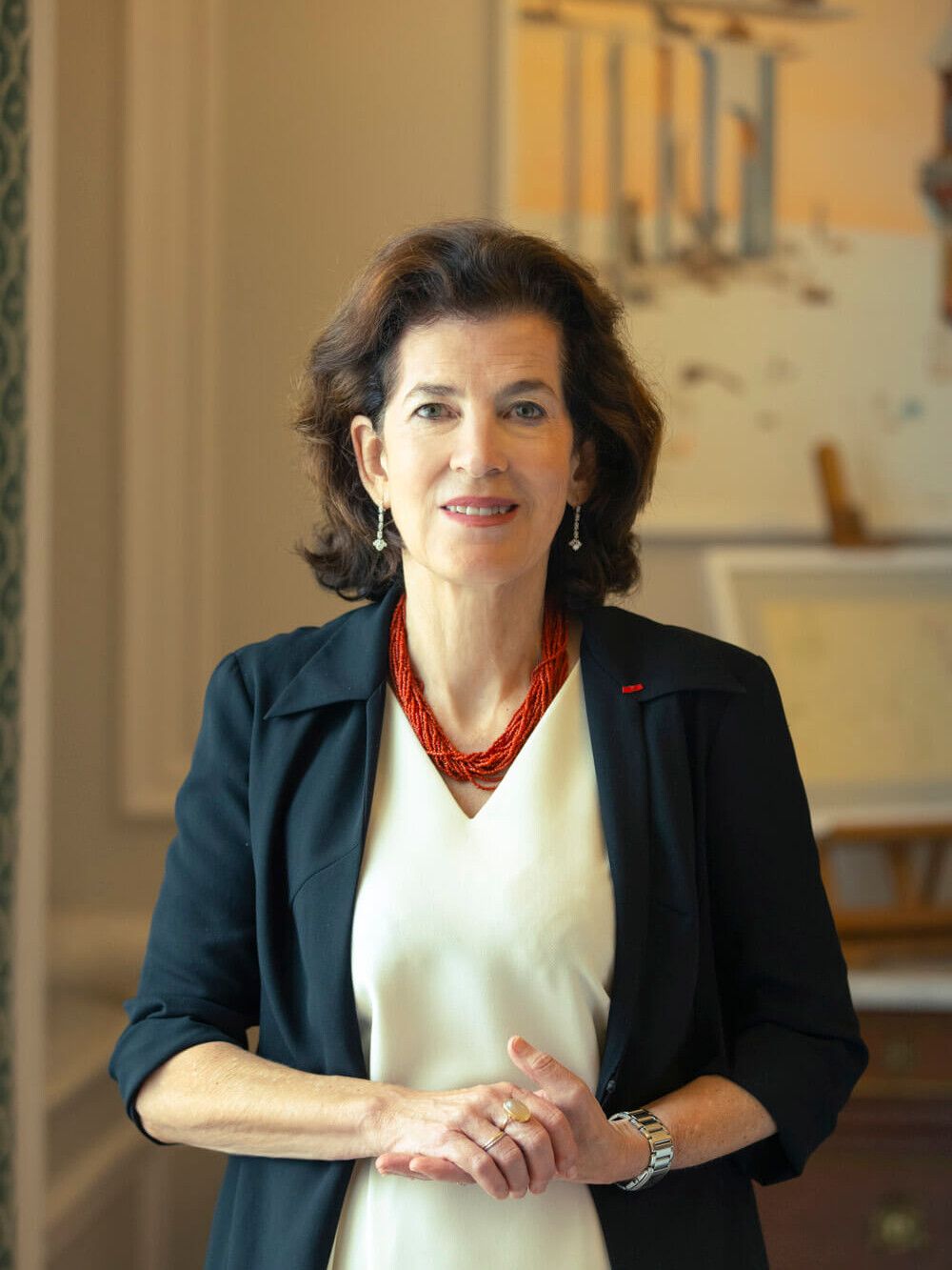 French Ambassador Laurence Auer for Kappa Magazine by portrait, corporate photographer Athens Dimitris Vlaikos